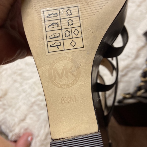 Michael Kors leather Nadine Wedge Brown - Picture 14 of 16